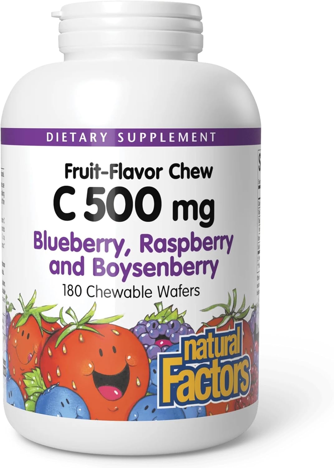 Natural Factors Vitamina C Masticable para Niños 500 mg - 180 Comprimidos