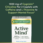 Nature's Bounty Active Mind - Suplemento para la Concent Concentración, 60 Comprimidos