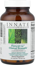 INNATE Response Formulas Flora 50-14 Clinical Strength, Probiótico de 50 Mil Millones UFC, Salud Digestiva e Inmunológica, 60 Cápsulas