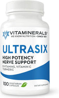 Vitaminerals 56 Ultrasix® Nervio | Energía | Apoyo Inmunológico | Vitaminas B | Cúrcuma | 100 Cápsulas Vegetales