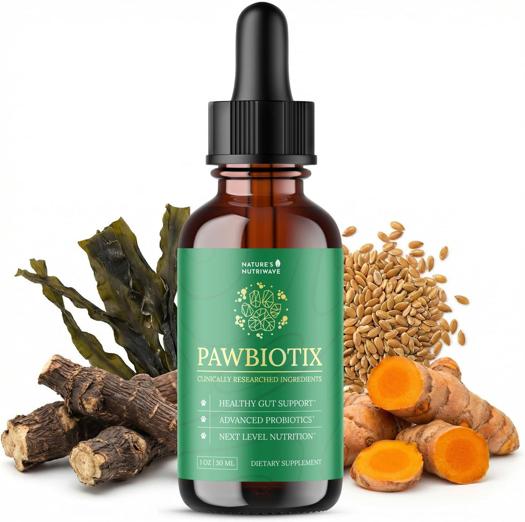 Pawbiotix Probióticos Líquidos para Perros – 1 oz (Suministro para 3 Meses) – Sabor Beacon – Fórmula Original