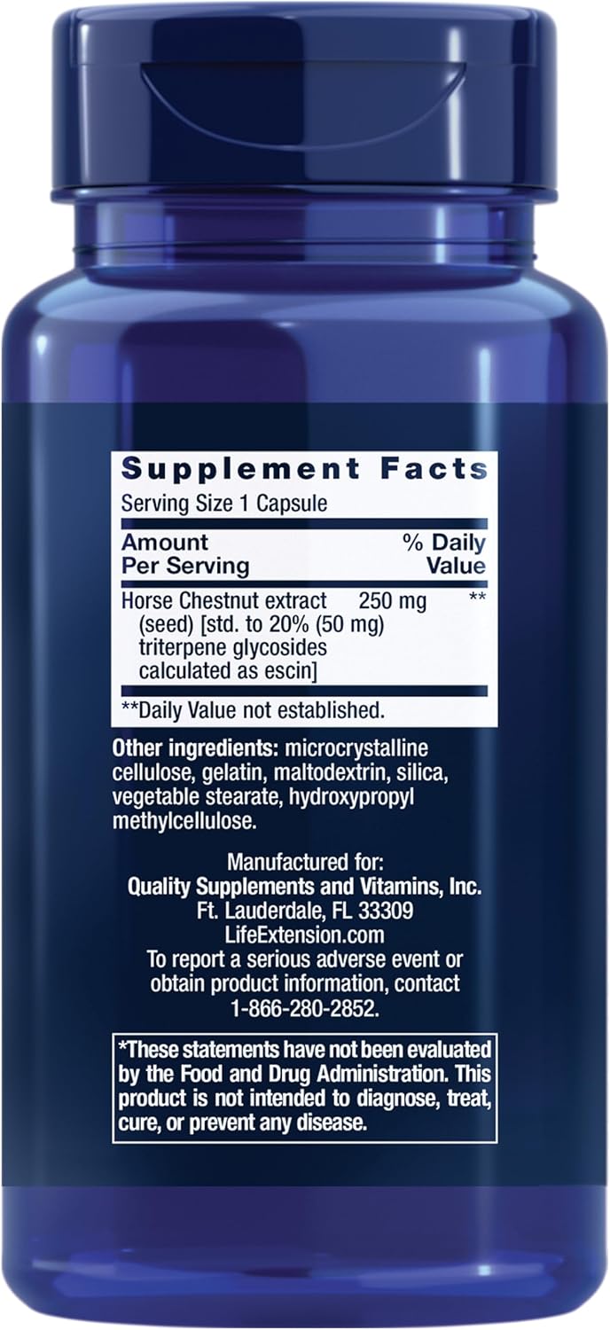 Life Extension Venotone – Extracto de Castaño de Indias Estandarizado – 60 Cápsulas