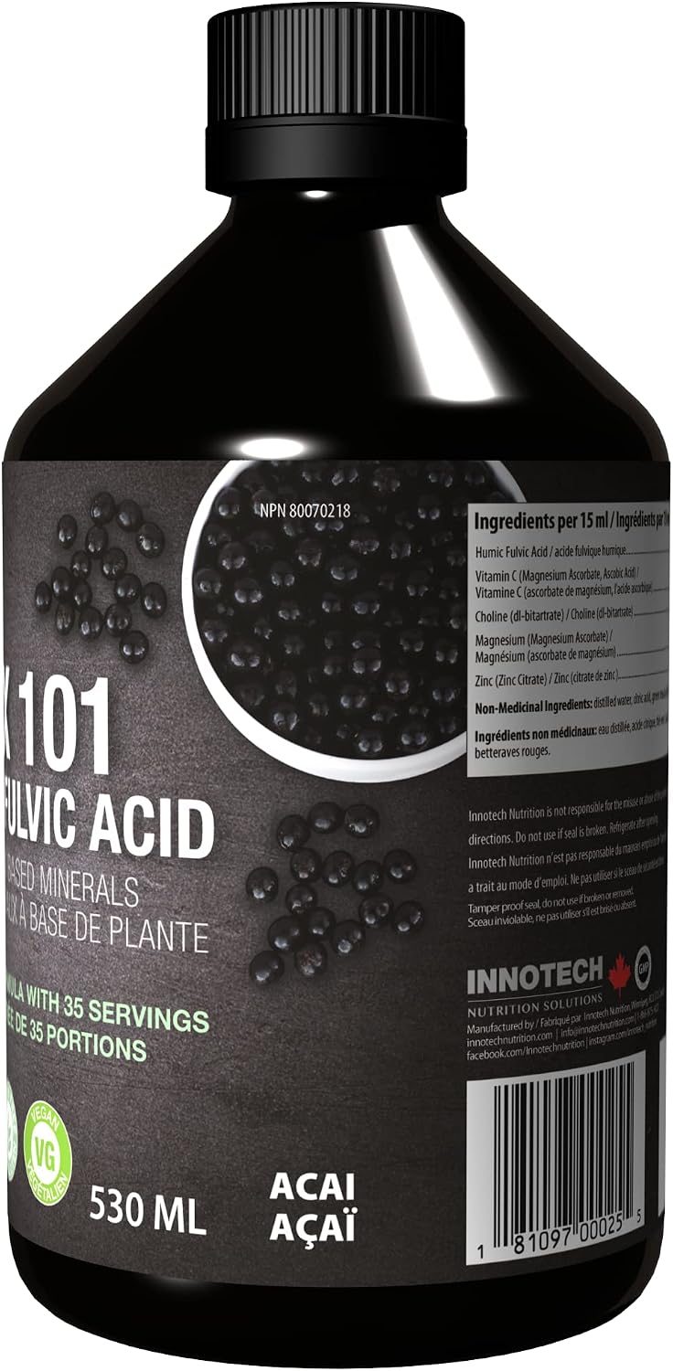 INNOTECH Nutrición Desintoxicante 101 con Ácido Húmico y Fúlvico, Acai y Té Verde - 500 ml