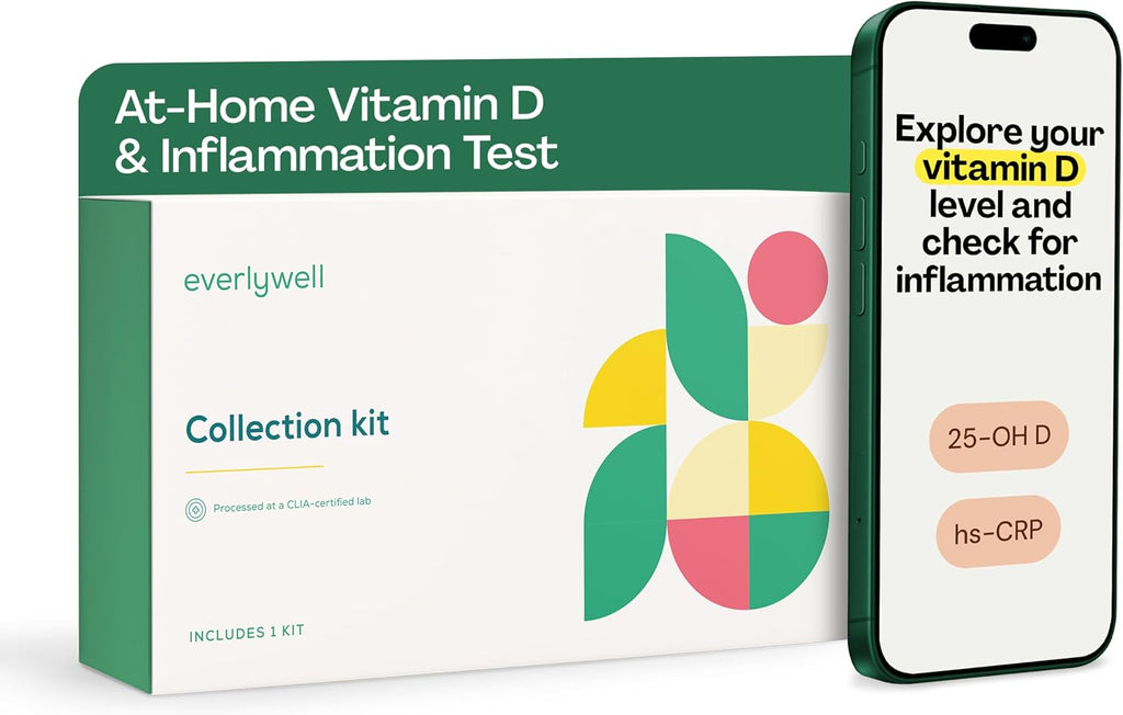 Everlywell Test de Vitamina D e Inflamación en Casa - Kit de Recogida para Mujeres y Hombres