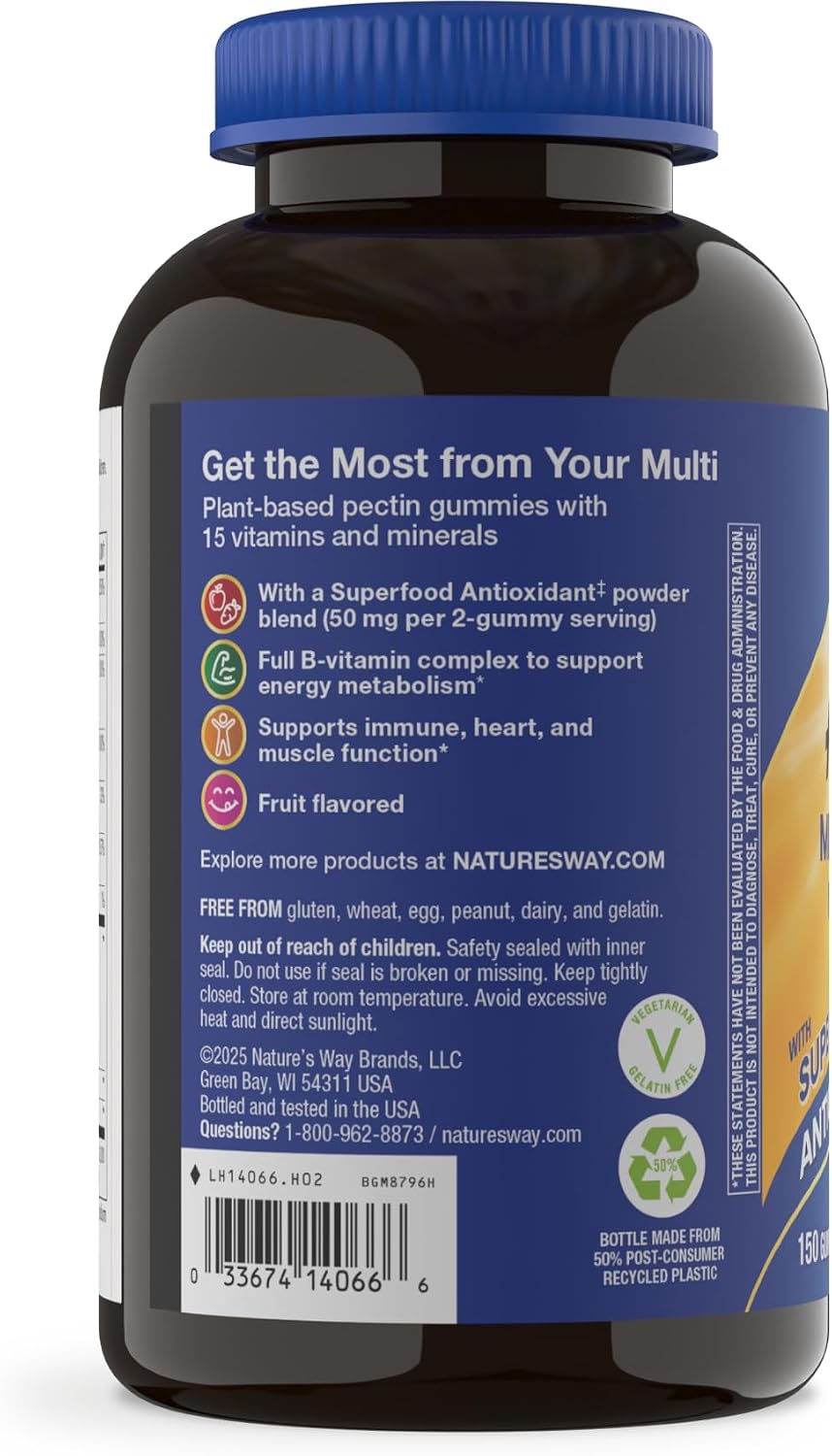 Nature's Way Alive! Multivitamínico para Hombres en Gominolas, 150 unidades