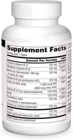 Source Naturals B-125, 125 mg B-Vitamins for Energy Production Support - 60 Tablets