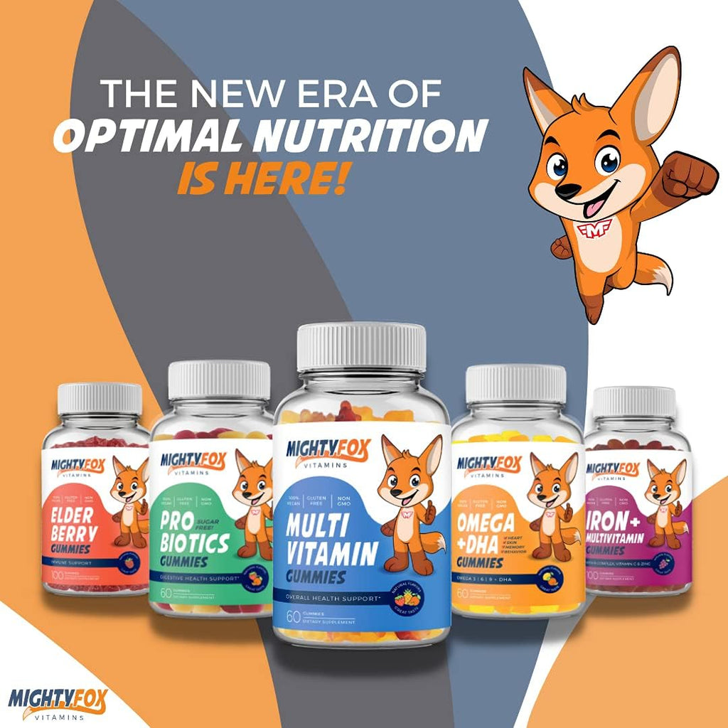 Gominolas Multivitamínicas para Niños y Adultos - 100 Gominolas - Sin Gluten - Veganas - con Vitaminas C, B3, B5, B6, B12 y Zinc