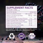 Elderberry Queen Chewable Vitamin C 500mg - Immune Boost & Antioxidant Support Tablets with Vitamin A, E & Organic Echinacea, Elder Fruit, Acerola - Natural Dietary Supplement, 60 Count