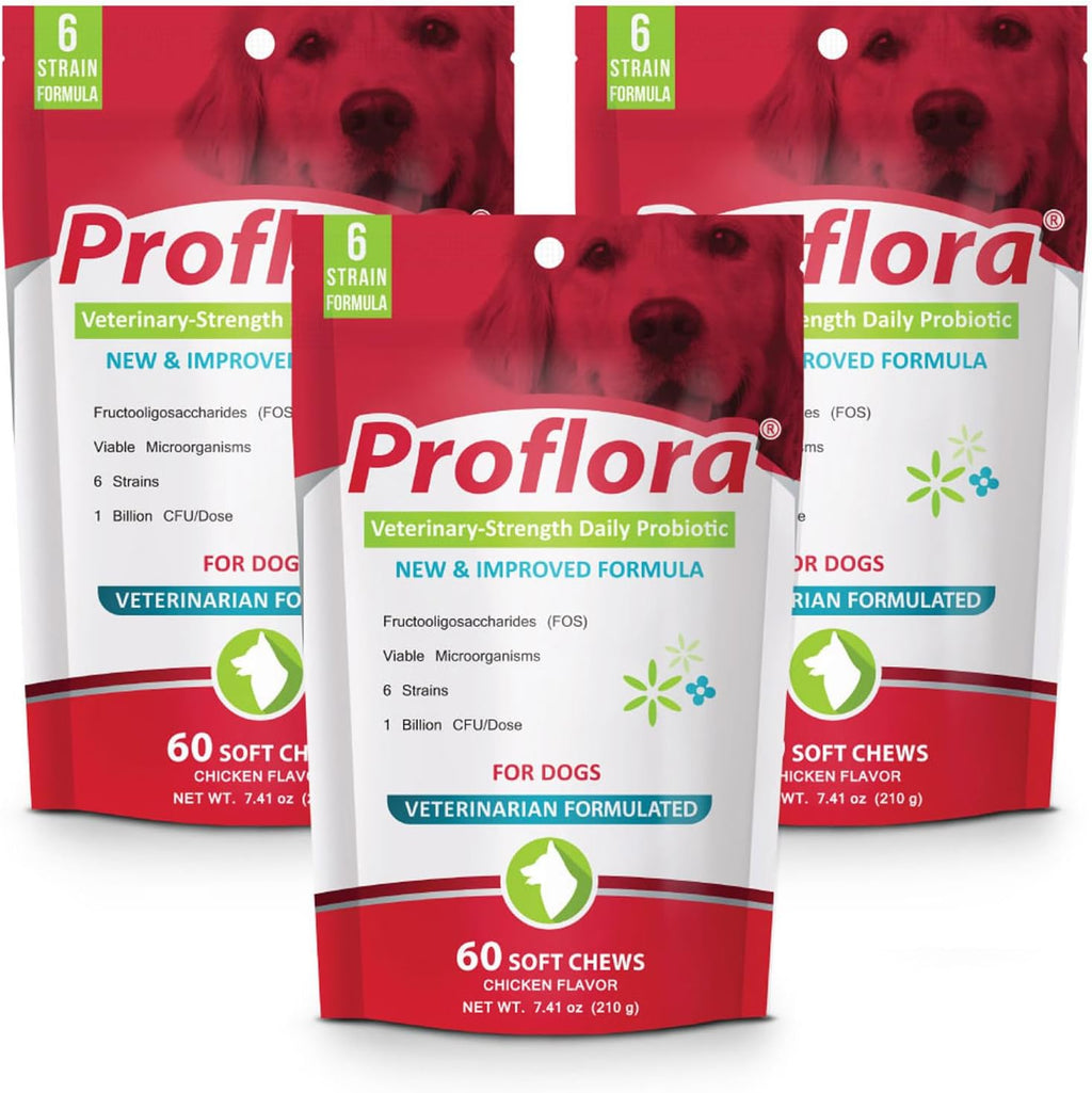 Proflora Masticables Blandos Probióticos para Perros - Probióticos para Perros - Salud Digestiva e Inmunitaria - 180 Masticables Blandos