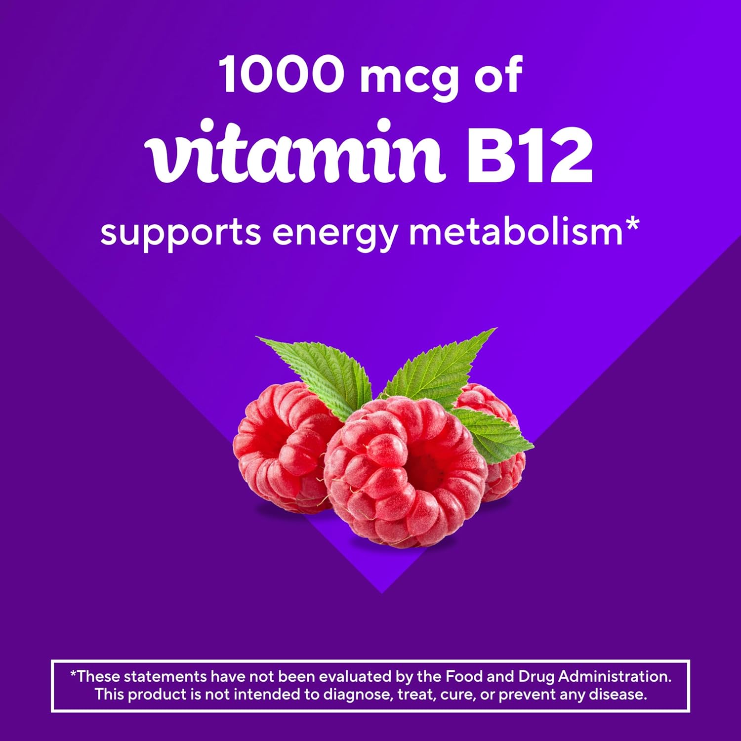 Vitafusion Vitamina B12 1000 mcg, 140 Gomitas, Sabor Frambuesa