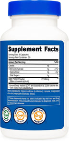 Nutricost Pectina de Manzana Cápsulas 2100mg por dosis, 90 Cápsulas