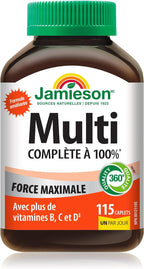 Jamieson 100% Complete Multivitamínico Max Strength, 115 comprimidos