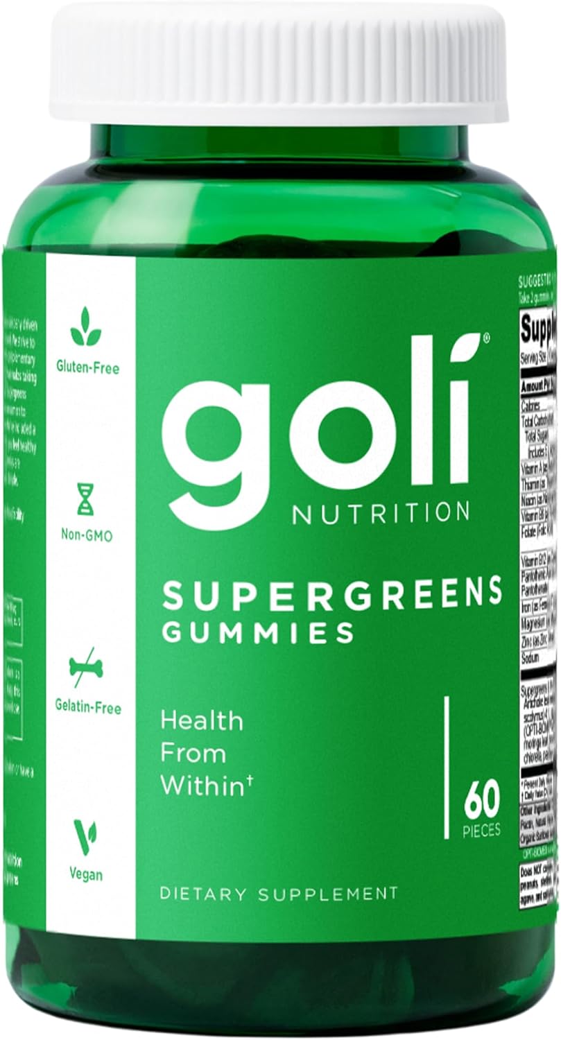 Goli SuperGreen Vitamin Gummy - 60 Gomitas de Vitaminas y Minerales Esenciales