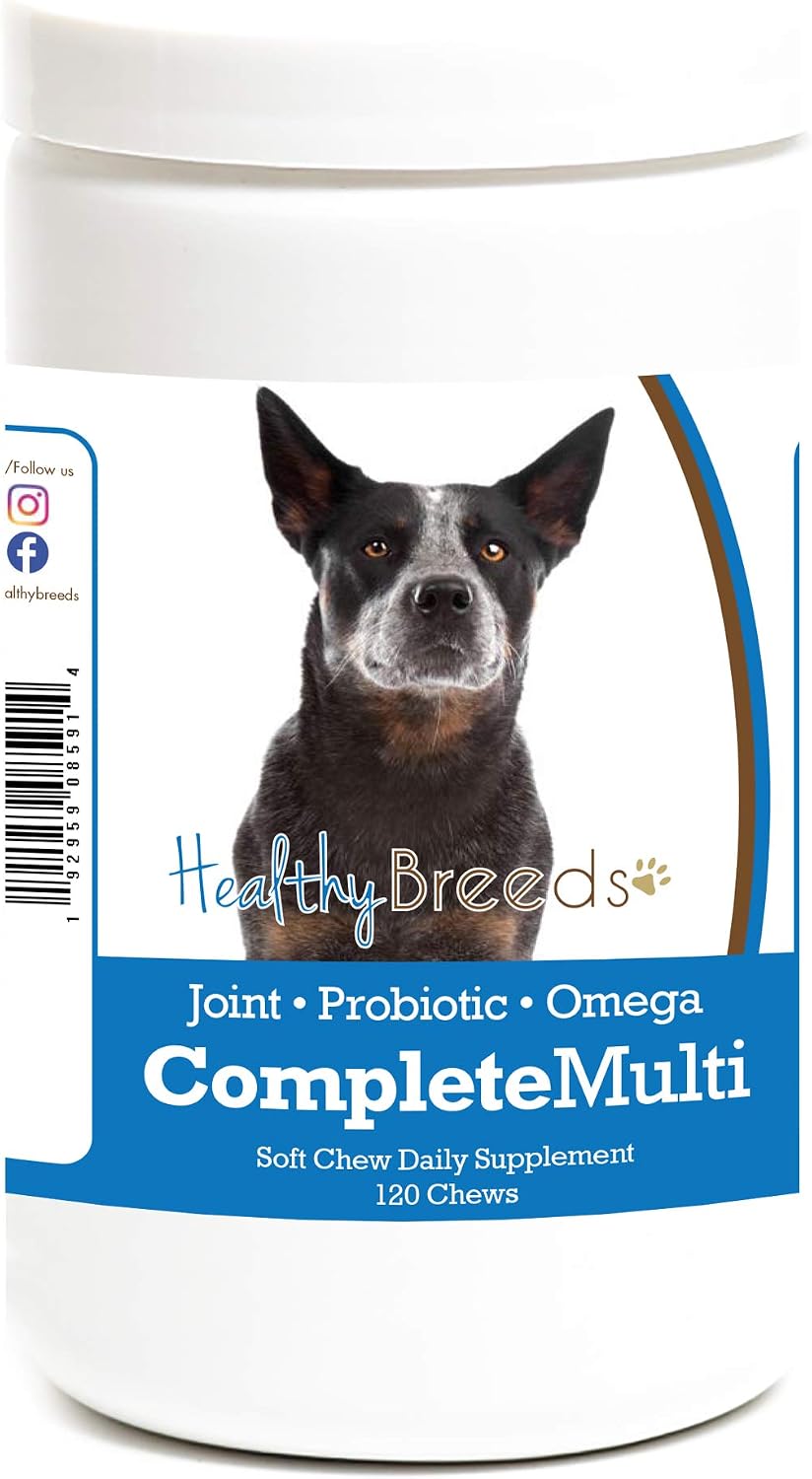 Healthy Breeds Multivitamínico Completo para Perros Australian Cattle Dog - 120 Snacks Blandos
