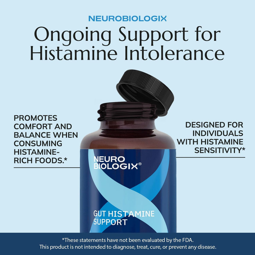 Neurobiologix Gut Histamine Support – Apoyo Digestivo e Inmune con Vitamina C, NAC y Bromelina, Favorece la Respuesta a la Histamina de los Alimentos, 60 Cápsulas Vegetarianas