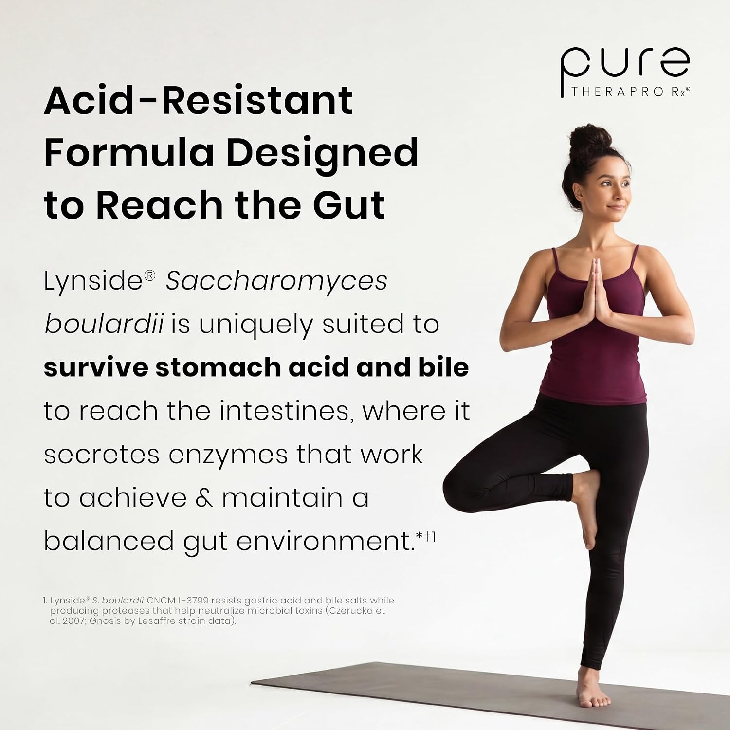 Pure TheraPro Rx Saccharomyces Boulardii – Probiótico 10 mil millones UFC, 120 cápsulas