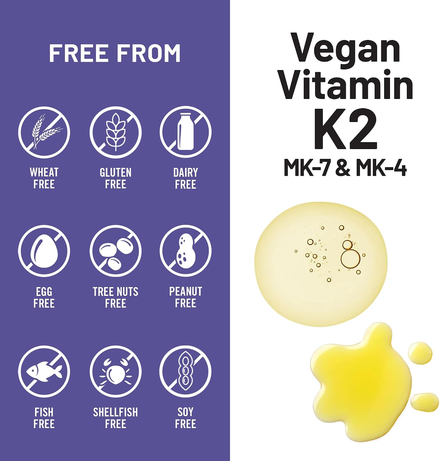 NatureWise Vitamina K2 600mcg con MK-7 100mcg y MK-4 500mcg - Complejo K para Huesos y Corazón - Vegano, Sin Gluten - 90 Cápsulas Blandas