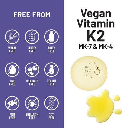 NatureWise Vitamina K2 600 mcg con MK-7 100 mcg y MK-4 500 mcg - Fórmula Mejorada de Biodisponibilidad - Complejo K para la – Image 5