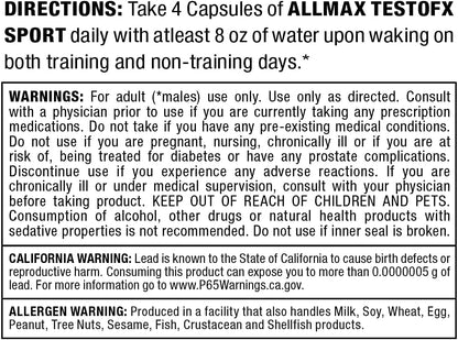 ALLMAX TESTOFX Sport - 80 Cápsulas - Fórmula – Vitamina B6: Esta vitamina contribuye al metabolismo energético – Image 5