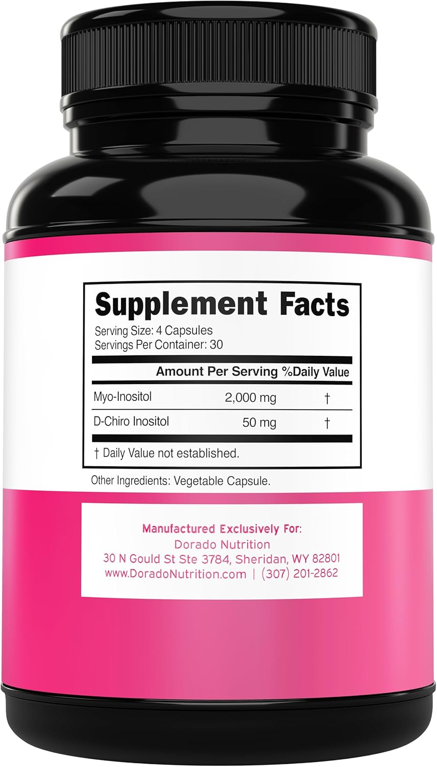 Myo-Inositol & D-Chiro Inositol 40:1 para Mujer - 120 Cápsulas, 2050 mg por Dosis
