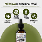 Greska's C60 en Aceite de Oliva Orgánico - Suministro para 45 Días - Fórmula Antioxidante de Carbono 60 sin Disolventes (30 ml)