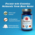 RaDoTech RenoSan - Complemento para la salud del tracto urinario, 60 cápsulas veganas