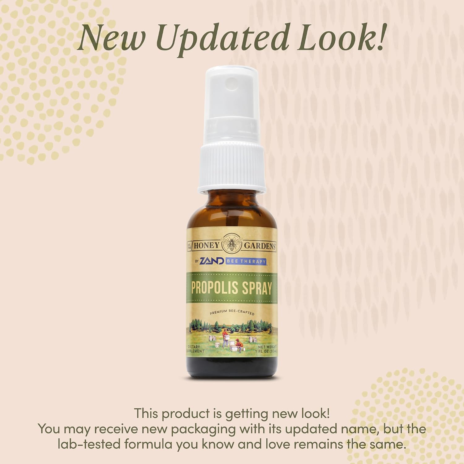 Honey Gardens Spray de Propóleo de Abeja con Miel Cruda de Apiterapia, Raíz de Regaliz y Usnea | 50 Dosis | 30 ml