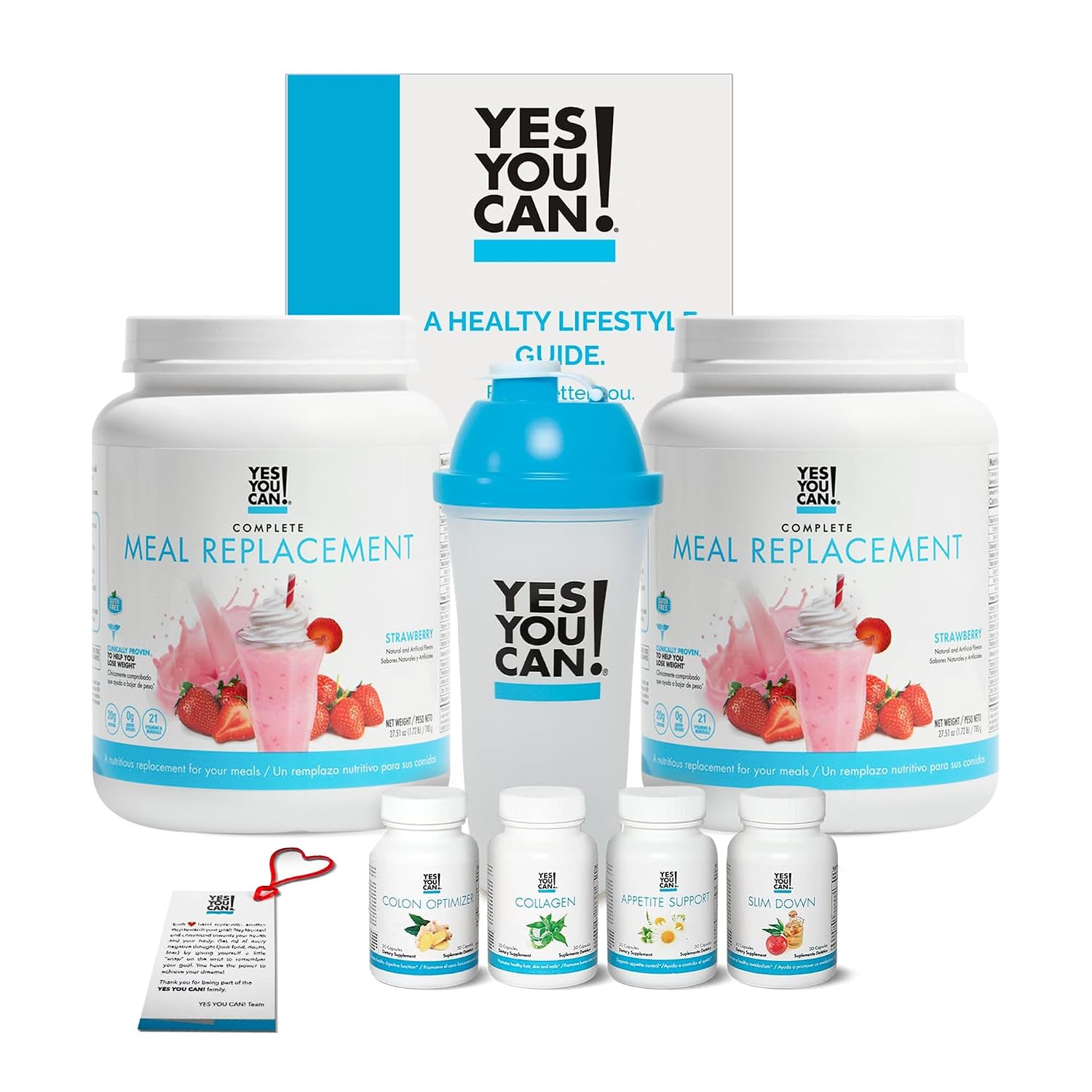 Yes You Can! Transformation Kit - Kit Completo de Sustitución de Comidas y Suplementos (Sabor Fresa)