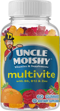 Uncle Moishy Gomitas Multivitamínicas Kosher para Niños con Colina, 60 Gomitas