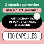 Complete Natural Products Cápsulas de Hibisco Orgánico, 550mg, 100 unidades