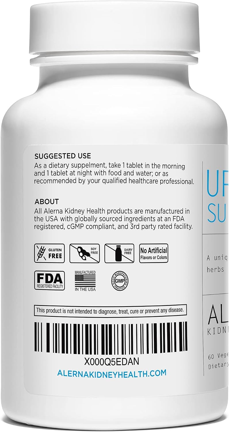 Uric Acid Support Dietary Supplement – Cereza Ácida, Extracto de Apio, Cúrcuma y Quercetina – 60 Comprimidos Vegetarianos