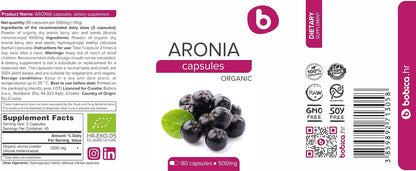 Cápsulas de Aronia Ecológica – Chokeberry Negro – 500 mg, 90 Cápsulas Veganas – Image 8