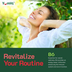 YUM-V'S Gominolas de Vitamina B6 Alta Potencia 100mg - Sabor Fresa - 60 Gominolas (2 Paquetes)