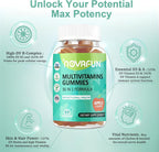 Novafun Multivitamin Gummies - 16 en 1, para Mujeres, Hombres y Niños, Vegano, Sin Azúcar, 60 Gominolas