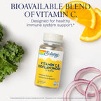 SOLARAY Vitamina C 500mg con Bioflavonoides Cítricos, 1:1 - 100 Cápsulas Veganas