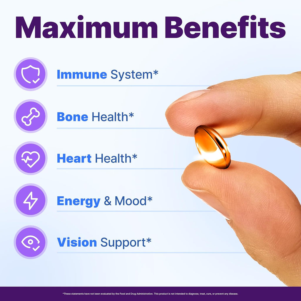 InnovixLabs Vitamina D3 K2 - 5000 UI + 600 mcg K2 MK4 y MK7, 60 Cápsulas Blandas