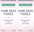 Nature's Bounty Optimal Solutions Hair, Skin & Nails Fórmula, 120 Comprimidos Recubiertos (2 x 60)