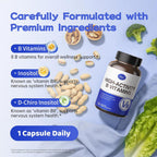 HUJ High-Activity B Vitamins - Complejo de 8 Vitaminas B con Inositol y D-Chiro Inositol - 60 Cápsulas