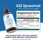 NuEthix Formulations B12 Liposomal con Metilfolato - Suplemento de Vitaminas B Bioactivas, 30 ml (30 dosis)