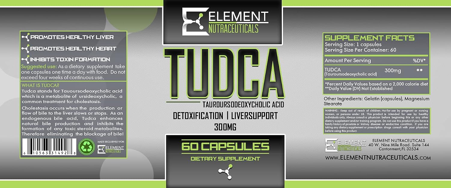 Element Nutraceuticals TUDCA (300 mg x 60 Cápsulas)