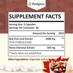 Cápsulas de Extracto de Hoja de Vid Roja y Castaño de Indias 1500 mg - Basigano