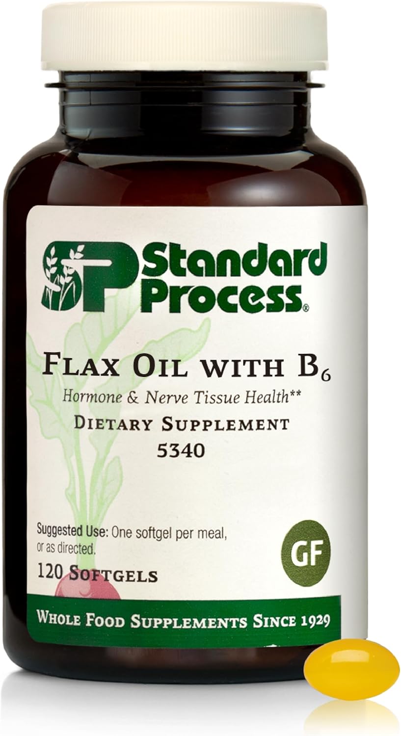 Standard Process Aceite de Lino con B6 - 120 Cápsulas Blandas