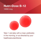 PROTOCOL FOR LIFE BALANCE Nutri-Dose B-12 10000mcg - Vitamina B12 Líquida - para Energía y Sistema Nervioso - con Folato y Biotina - Viales Prácticos