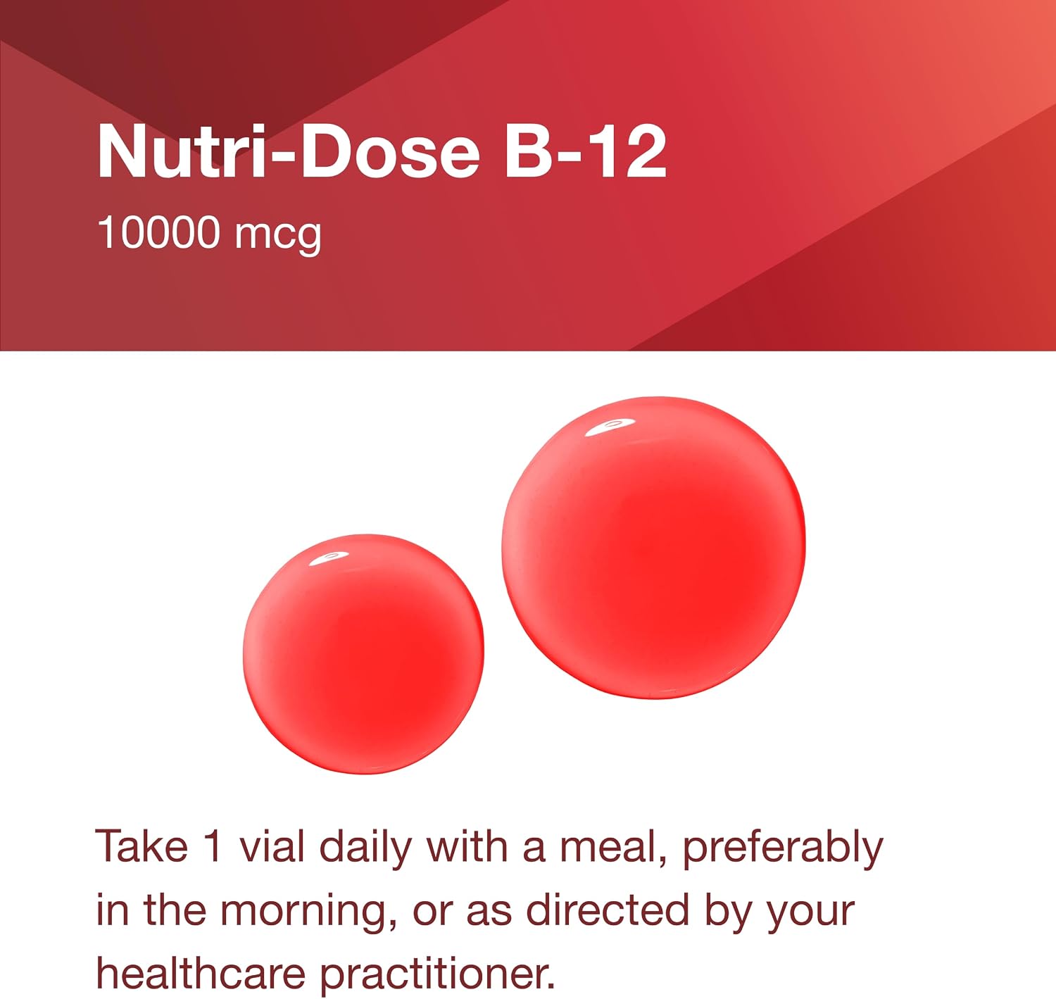 PROTOCOL FOR LIFE BALANCE Nutri-Dose B-12 10000mcg - Vitamina B12 Líquida - para Energía y Sistema Nervioso - con Folato y Biotina - Viales Prácticos