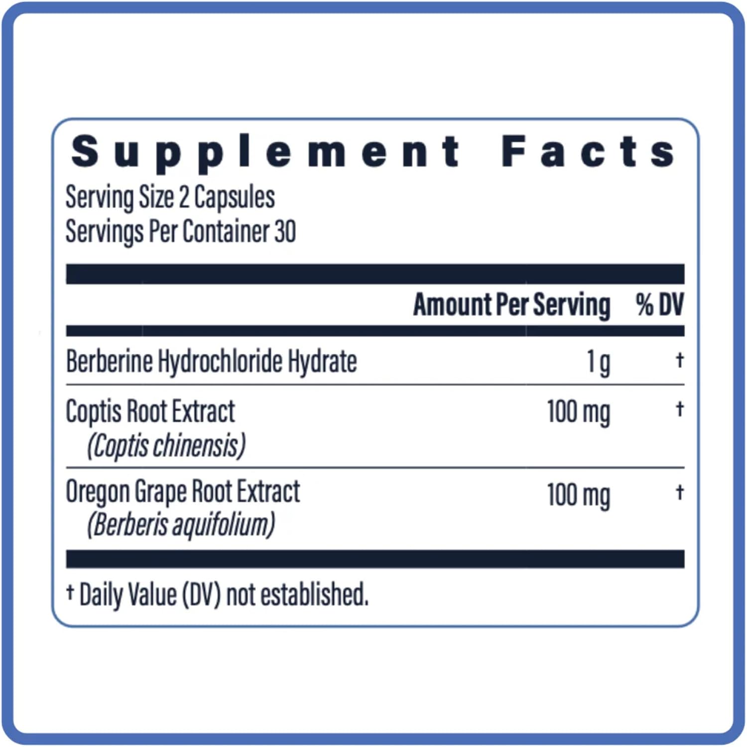 TriBerine Berberina 1000 mg Triple Fuente Espectro Completo | 60 Cápsulas Vegetales
