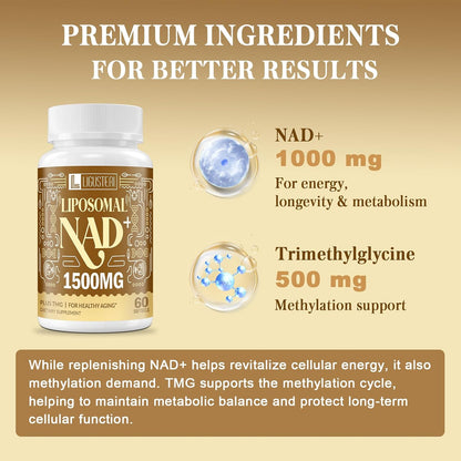 LIGUSTERI 1500 mg NAD+ Liposomal con TMG, – Longevidad saludable: Al apoyar los mecanismos de reparación celular, – Image 4