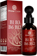 Prime Code Gotas Líquidas de Complejo B con Vitaminas B1, B3, B6 y B12