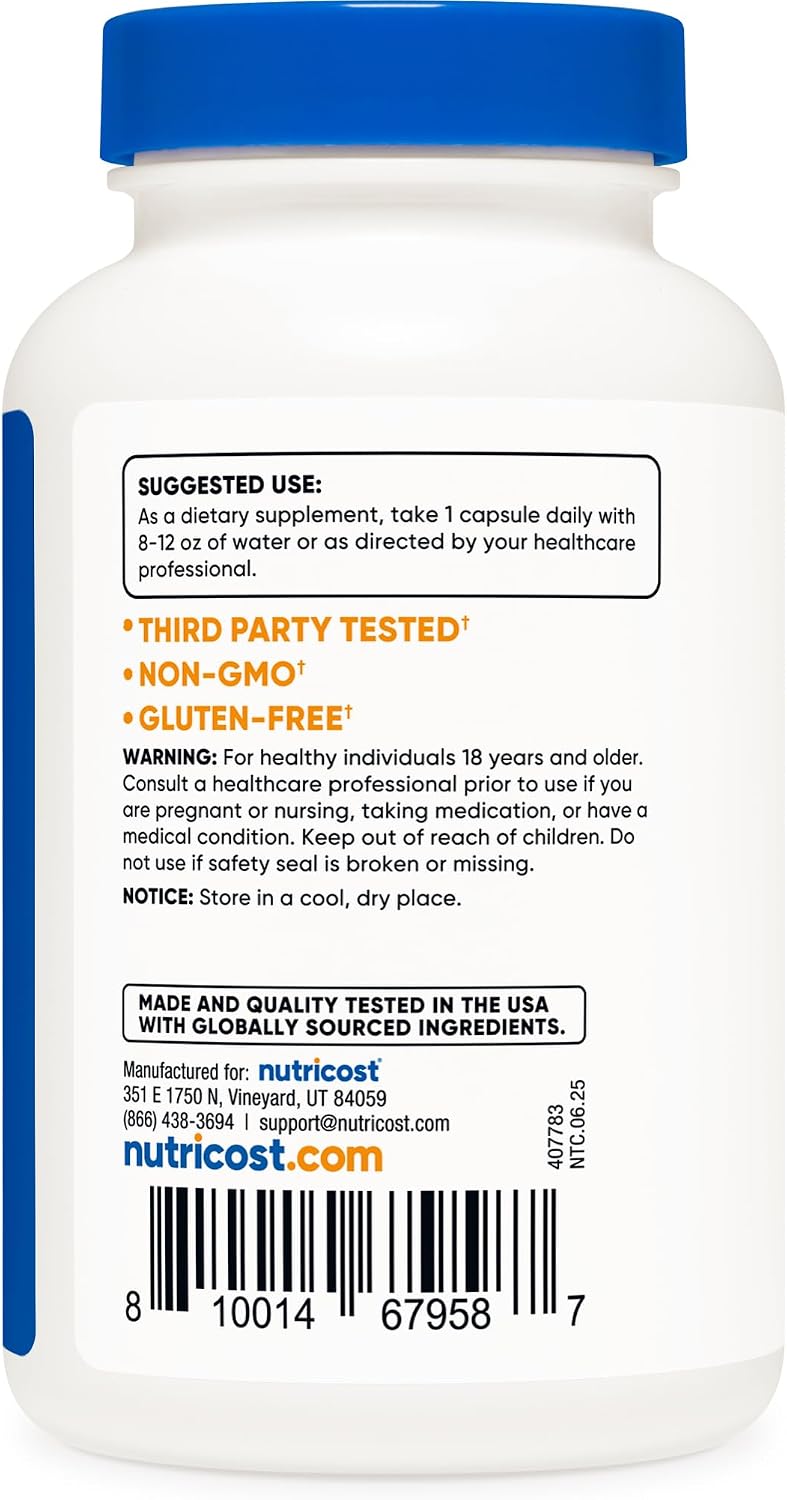 Nutricost Yohimbine HCl 5mg, 240 cápsulas de máxima potencia