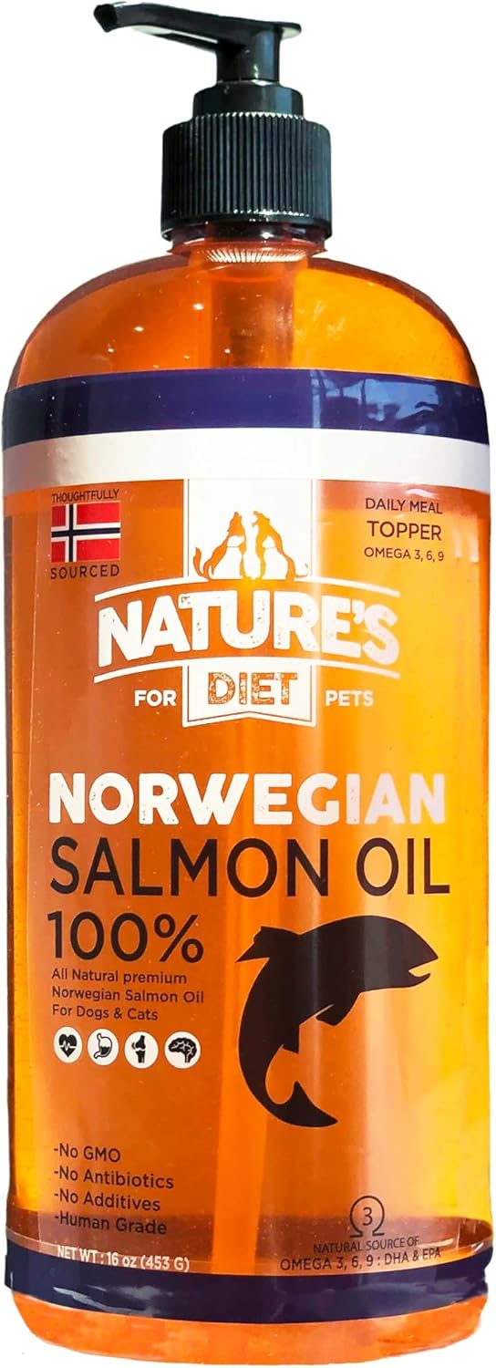 Nature's Diet Aceite de Salmón Noruego para Perros y Gatos - 946 ml