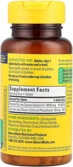 Nature Made Vitamina B-12 1000 mcg, 75 comprimidos de liberación prolongada